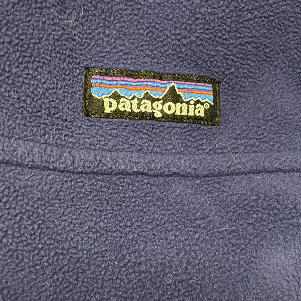 Patagonia Synchilla Kids Cozy Blue Fleece Jacket Vest Size Medium - Picture 3 of 7